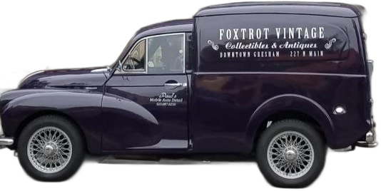 Deep-plum Foxtrot Vintage Morris Minor delivery van